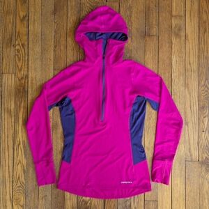 Patagonia Pink & Purple Lightweight Athletic Hoodie Quarter-zip